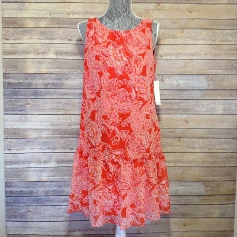Eliza J Bright Floral Sleeveless Dress Size 10 NWT